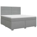 vidaXL Boxspring ágy matraccal Világosszürke 140 x 200 cm Szövet