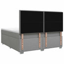 vidaXL Boxspring ágy matraccal Világosszürke 140 x 200 cm Szövet