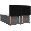 vidaXL Boxspring ágy matraccal Sötétszürke 140 x 200 cm Szövet