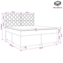 vidaXL Boxspring ágy matraccal Sötétszürke 140 x 200 cm Szövet