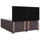 vidaXL Boxspring ágy matraccal Sötét Barna 140 x 200 cm Szövet
