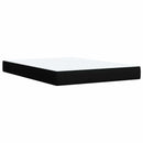 vidaXL Boxspring ágy matraccal fejtámlával Fekete 160 x 200 cm Szövet