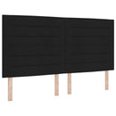 vidaXL Boxspring ágy matraccal fejtámlával Fekete 180 x 200 cm Szövet
