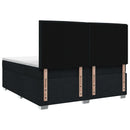 vidaXL Boxspring ágy matraccal fejtámlával Fekete 180 x 200 cm Szövet
