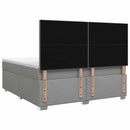 vidaXL Boxspring ágy matraccal Világosszürke 180 x 200 cm Szövet