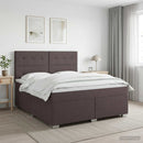 vidaXL Boxspring ágy matraccal Sötét Barna 160 x 200 cm Szövet