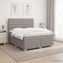 vidaXL Boxspring ágy matraccal Tópszínű 180 x 200 cm Szövet