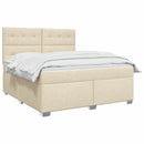 vidaXL Boxspring ágy matraccal Krémszínű 180 x 200 cm Szövet