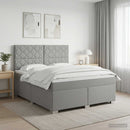 vidaXL Boxspring ágy matraccal Világosszürke 160 x 200 cm Szövet