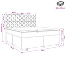 vidaXL Boxspring ágy matraccal fejtámlával Fekete 180 x 200 cm Szövet