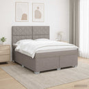 vidaXL Boxspring ágy matraccal Tópszínű 140 x 200 cm Szövet