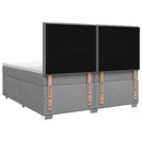 vidaXL Boxspring ágy matraccal Világosszürke 200 x 200 cm Szövet