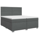 vidaXL Boxspring ágy matraccal Sötétszürke 200 x 200 cm Szövet