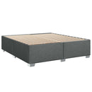 vidaXL Boxspring ágy matraccal Sötétszürke 200 x 200 cm Szövet