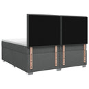vidaXL Boxspring ágy matraccal Sötétszürke 200 x 200 cm Szövet