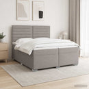 vidaXL Boxspring ágy matraccal Tópszínű 200 x 200 cm Szövet