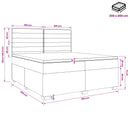 vidaXL Boxspring ágy matraccal fejtámlával Kék 200 x 200 cm Szövet