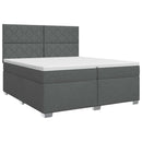 vidaXL Boxspring ágy matraccal Sötétszürke 200 x 200 cm Szövet
