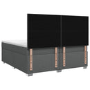 vidaXL Boxspring ágy matraccal Sötétszürke 200 x 200 cm Szövet