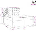 vidaXL Boxspring ágy matraccal Sötét Barna 200 x 200 cm Szövet
