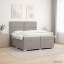 vidaXL Boxspring ágy matraccal Tópszínű 200 x 200 cm Szövet