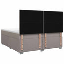vidaXL Boxspring ágy matraccal Tópszínű 200 x 200 cm Szövet