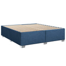vidaXL Boxspring ágy matraccal fejtámlával Kék 200 x 200 cm Szövet