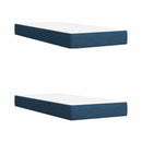 vidaXL Boxspring ágy matraccal fejtámlával Kék 200 x 200 cm Szövet
