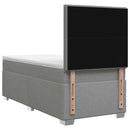 vidaXL Boxspring ágy matraccal Világosszürke Egyszemélyes Szövet