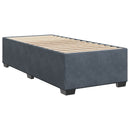 vidaXL Boxspring ágy matraccal Sötétszürke 80 x 200 cm Bársony