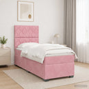 vidaXL Boxspring ágy matraccal Rózsaszín 80 x 200 cm Bársony