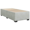 vidaXL Boxspring ágy matraccal Világosszürke 90 x 200 cm Bársony