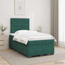 vidaXL Boxspring ágy matraccal Sötétzöld 120 x 200 cm Bársony