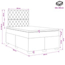 vidaXL Boxspring ágy matraccal Sötétzöld 120 x 190 cm Bársony