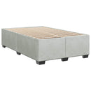 vidaXL Boxspring ágy matraccal Világosszürke 120 x 190 cm Bársony