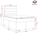 vidaXL Boxspring ágy matraccal Világosszürke 120 x 190 cm Bársony