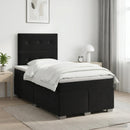 vidaXL Boxspring ágy matraccal fejtámlával Fekete 120 x 190 cm Bársony