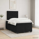 vidaXL Boxspring ágy matraccal fejtámlával Fekete 120 x 200 cm Bársony