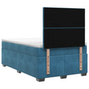 vidaXL Boxspring ágy matraccal fejtámlával Kék 120 x 190 cm Bársony