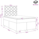 vidaXL Boxspring ágy matraccal fejtámlával Kék 120 x 190 cm Bársony