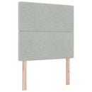 vidaXL Boxspring ágy matraccal Világosszürke 120 x 200 cm Bársony