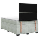 vidaXL Boxspring ágy matraccal Világosszürke 120 x 200 cm Bársony