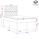 vidaXL Boxspring ágy matraccal fejtámlával Fekete 120 x 200 cm Bársony