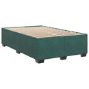vidaXL Boxspring ágy matraccal Sötétzöld 120 x 200 cm Bársony