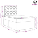 vidaXL Boxspring ágy matraccal fejtámlával Fekete 120 x 200 cm Bársony