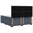 vidaXL Boxspring ágy matraccal Sötétszürke 140 x 190 cm Bársony