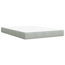 vidaXL Boxspring ágy matraccal Világosszürke 140 x 200 cm Bársony