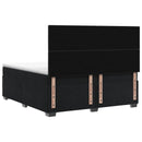 vidaXL Boxspring ágy matraccal fejtámlával Fekete 140 x 200 cm Bársony