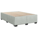 vidaXL Boxspring ágy matraccal Világosszürke 140 x 200 cm Bársony
