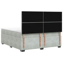 vidaXL Boxspring ágy matraccal Világosszürke 140 x 200 cm Bársony